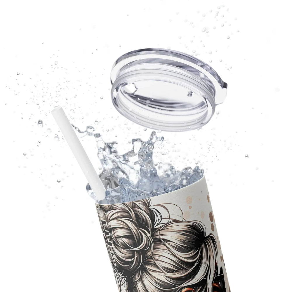 Stylish 20oz Skinny Tumbler with Straw - 'Nope, Not Today' Design for Trendsetters Printify