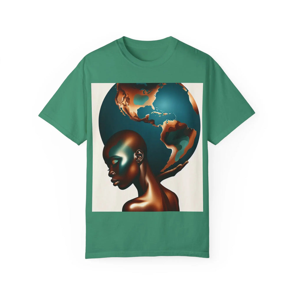 Weight of The World - Unisex Garment-Dyed T-Shirt - Bold Graphic Design Printify