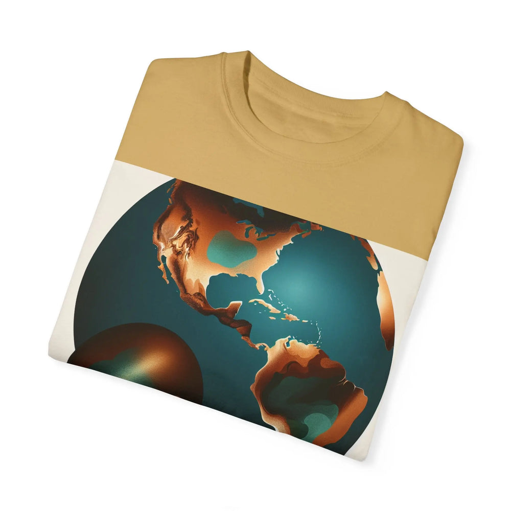 Weight of The World - Unisex Garment-Dyed T-Shirt - Bold Graphic Design Printify