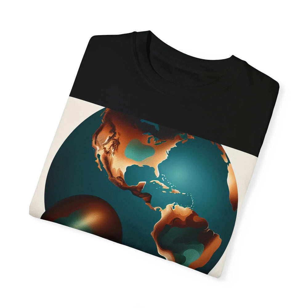 Weight of The World - Unisex Garment-Dyed T-Shirt - Bold Graphic Design Printify