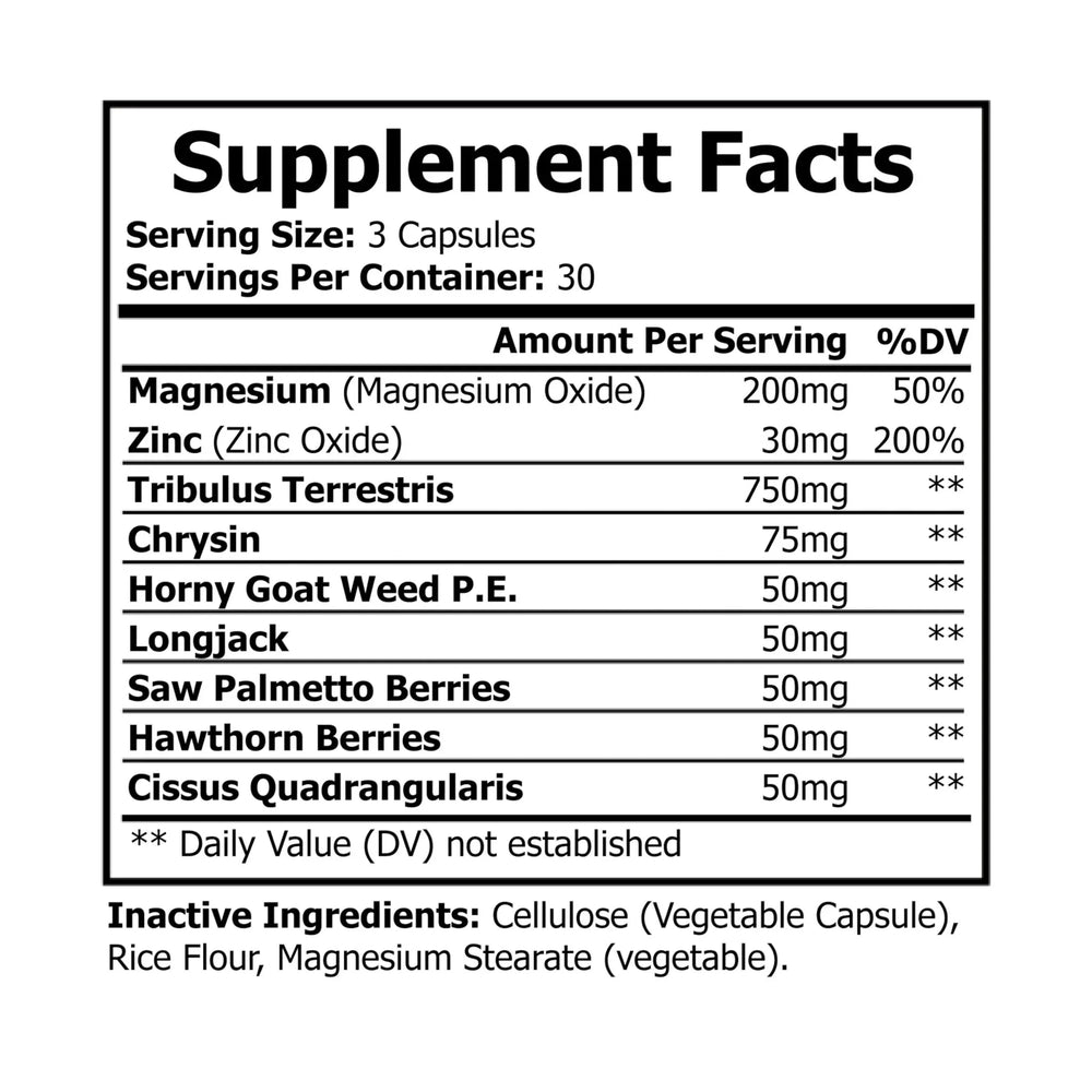 Magnesium Zinc Supplement (90 Capsules) Printify