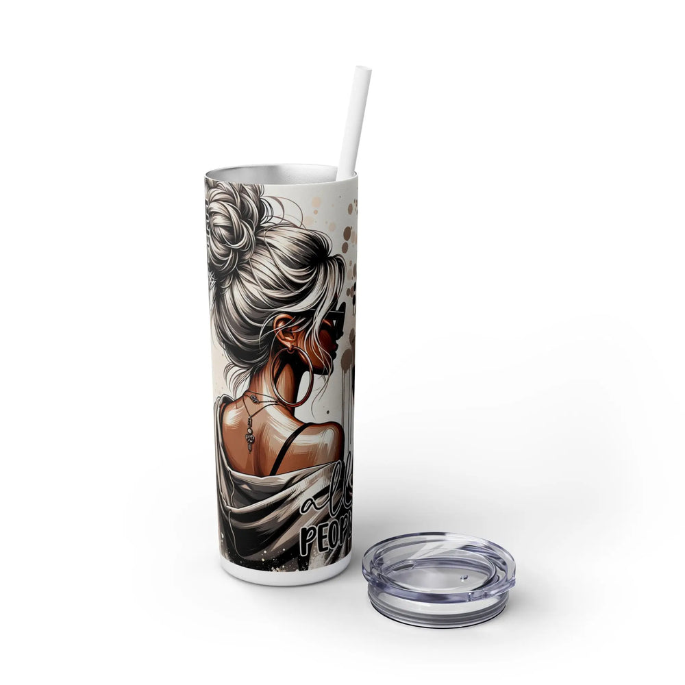 Stylish 20oz Skinny Tumbler with Straw - 'Nope, Not Today' Design for Trendsetters Printify