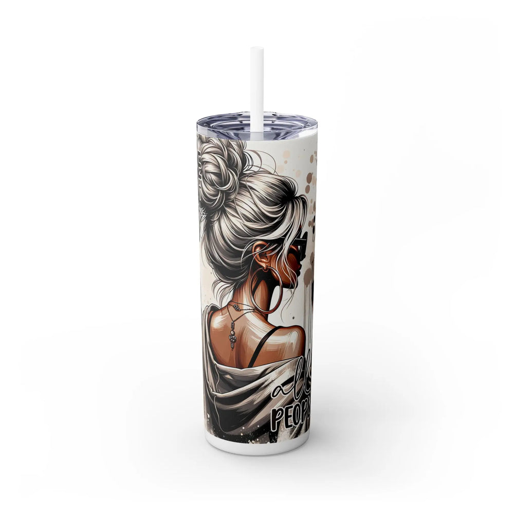 Stylish 20oz Skinny Tumbler with Straw - 'Nope, Not Today' Design for Trendsetters Printify