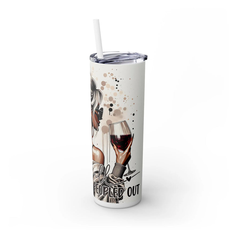 Stylish 20oz Skinny Tumbler with Straw - 'Nope, Not Today' Design for Trendsetters Printify