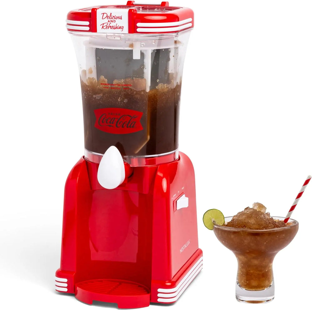 Nostalgia Frozen Drink Maker and Margarita Machine for Home - 32-Ounce Slushy Maker with Stainless Steel Flow Spout - Easy to Clean and Double Insulated - Retro Red Visit the Nostalgia Store