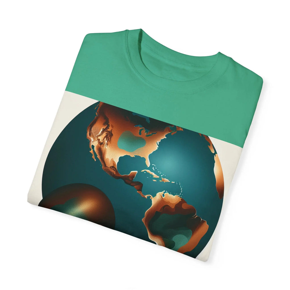 Weight of The World - Unisex Garment-Dyed T-Shirt - Bold Graphic Design Printify