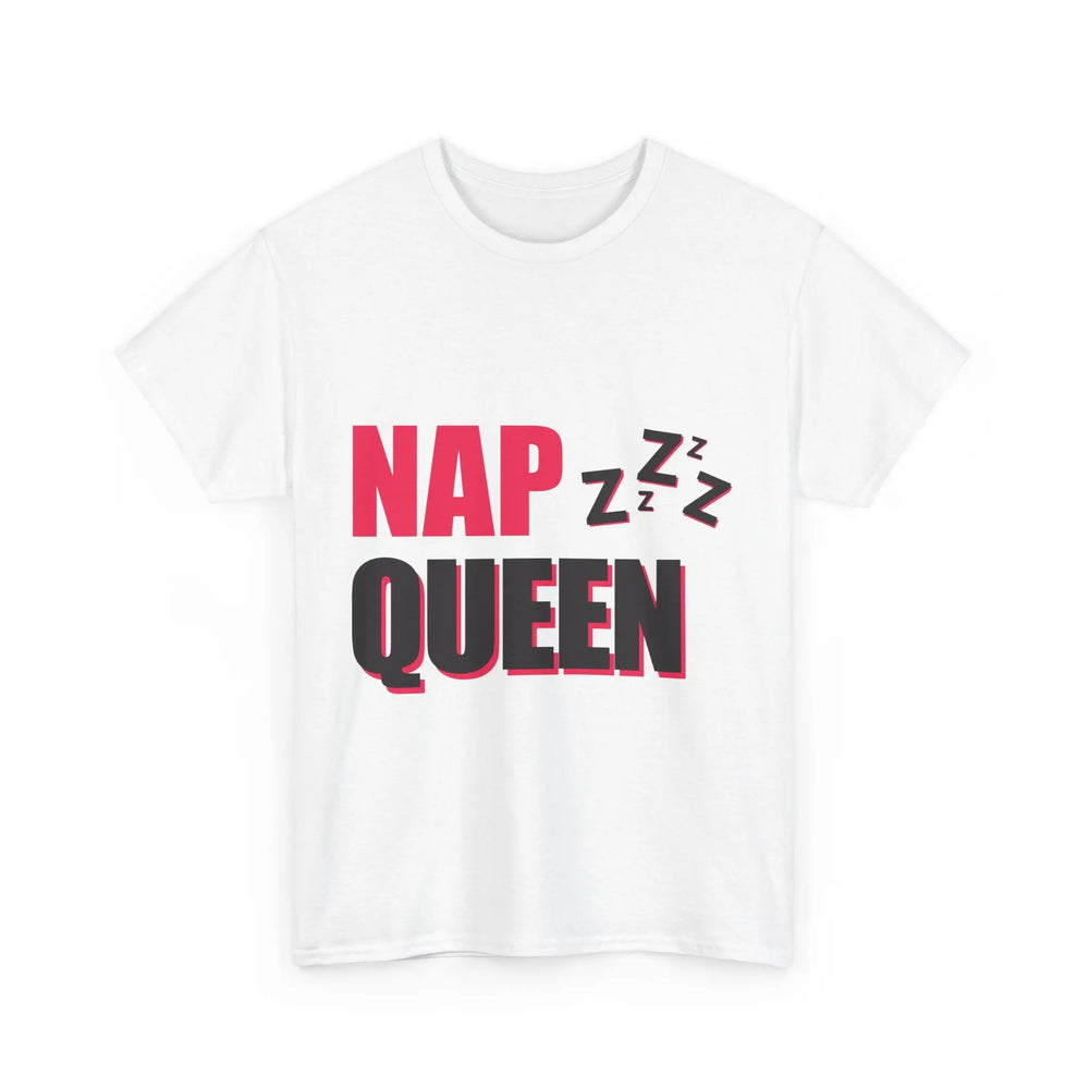 Nap Queen Unisex Heavy Cotton Tee - Comfy Casual T-Shirt for Nap Lovers Printify