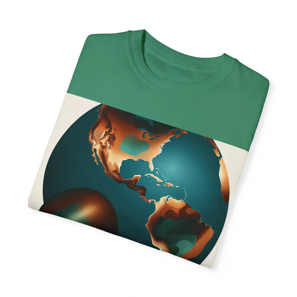 Weight of The World - Unisex Garment-Dyed T-Shirt - Bold Graphic Design Printify