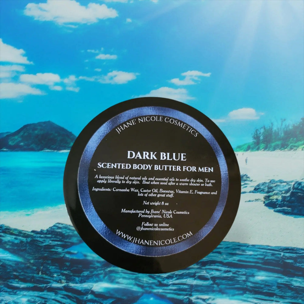 Dark Blue Scented Body Butter for Men Jhane' Nicole Cosmetics