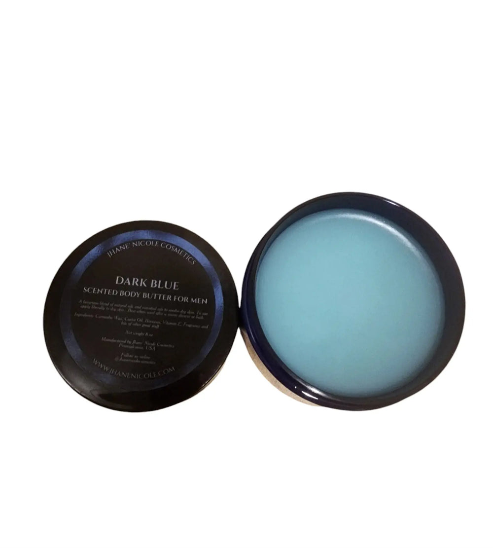 Dark Blue Scented Body Butter for Men Jhane' Nicole Cosmetics