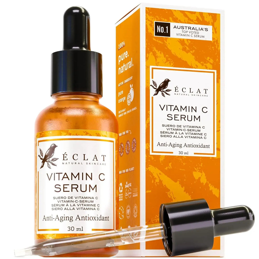 Vitamin C Face Serum - Hyaluronic Acid, Ferulic Acid, & Vit E - Anti Aging Facial Brightening Serum for Skin Care - Timeless Pure Serum , Vit C Serum Oil JNC-Eclat Skincare Store-AMA