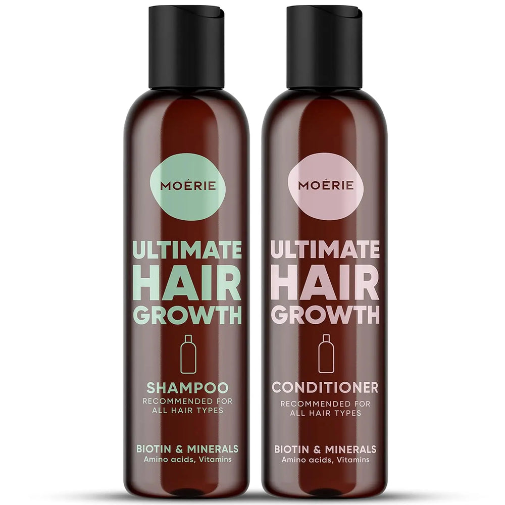 Moerie Volumizing Shampoo and Conditioner for Hair Loss - Hair Growth Products with Ingredients of Natural Origin - Over 100 Active Ingredients for Thick, Long, Luscious Hair, 2 X 8.45 Fl Oz Jhane' Nicole-AMA