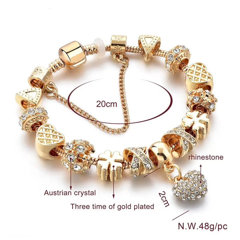 Charm Bracelet Austrian Rhinestone Jhane' Nicole Cosmetics