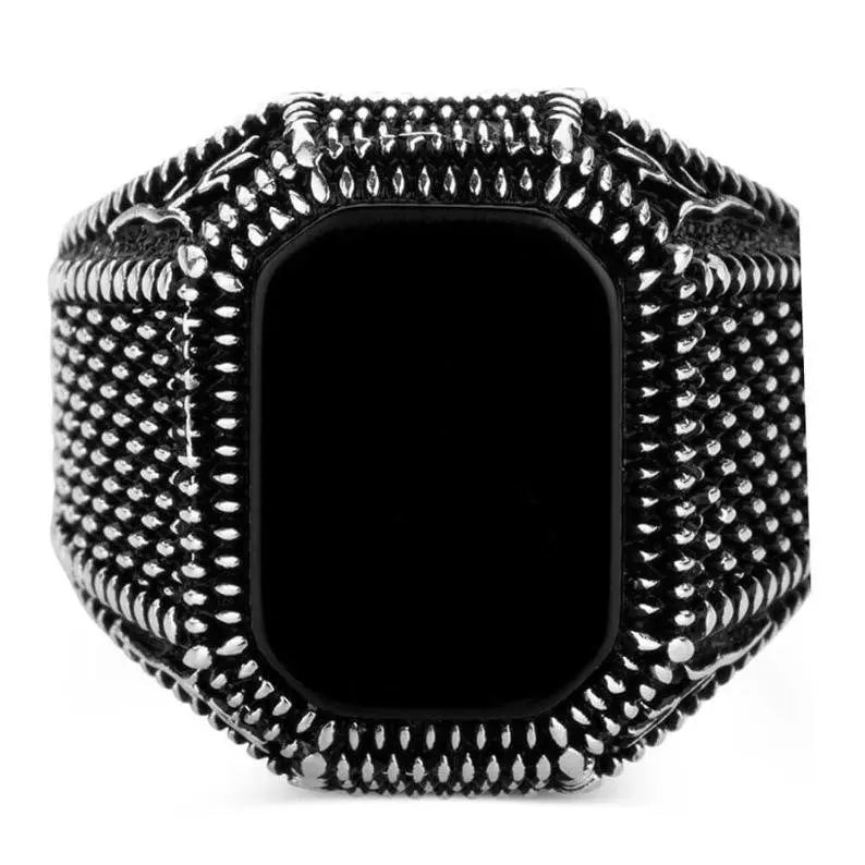 Sterling Silver Black Onyx Stone Ring Jhane' Nicole Cosmetics