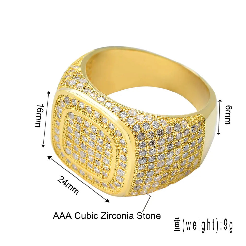 Multi-Layer Full Zirconia Men's Ring Jhane' Nicole Cosmetics