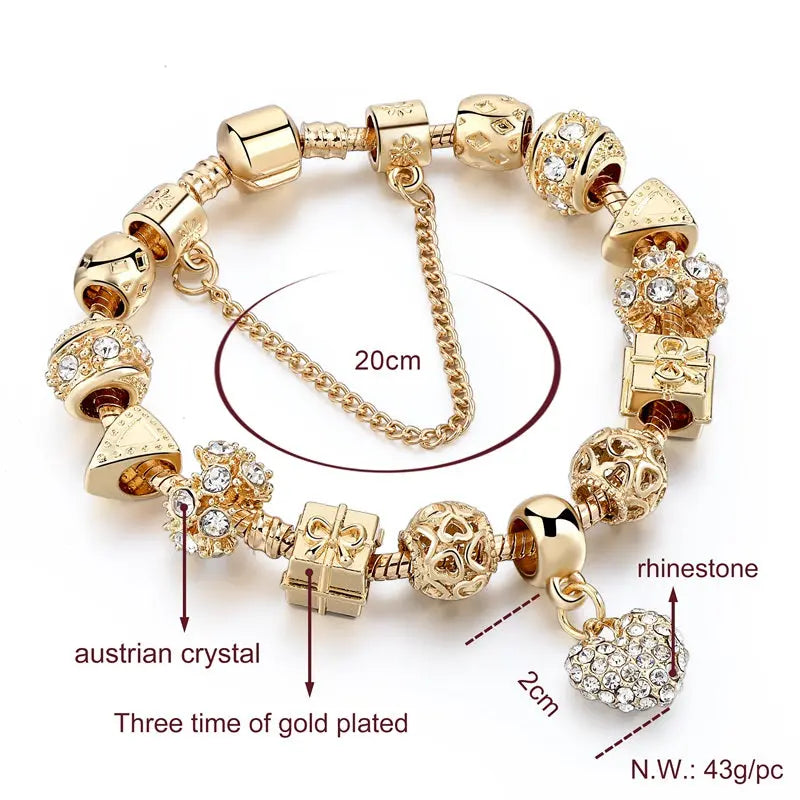 Charm Bracelet Austrian Rhinestone Jhane' Nicole Cosmetics