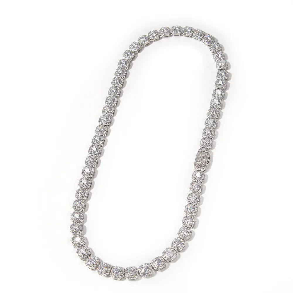 9mm Square Micro Pave Cubic Zircon Tennis Chain Jhane' Nicole Cosmetics