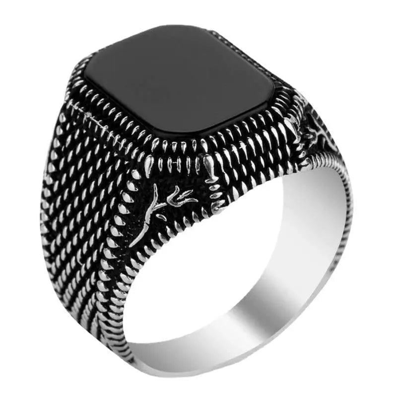 Sterling Silver Black Onyx Stone Ring Jhane' Nicole Cosmetics